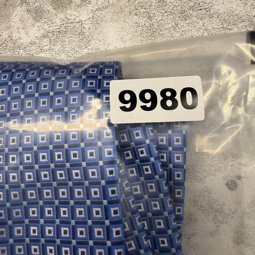 Chaps Tie Mens One Size Blue Geometric Polyester Made In China Necktie‎ 3.25